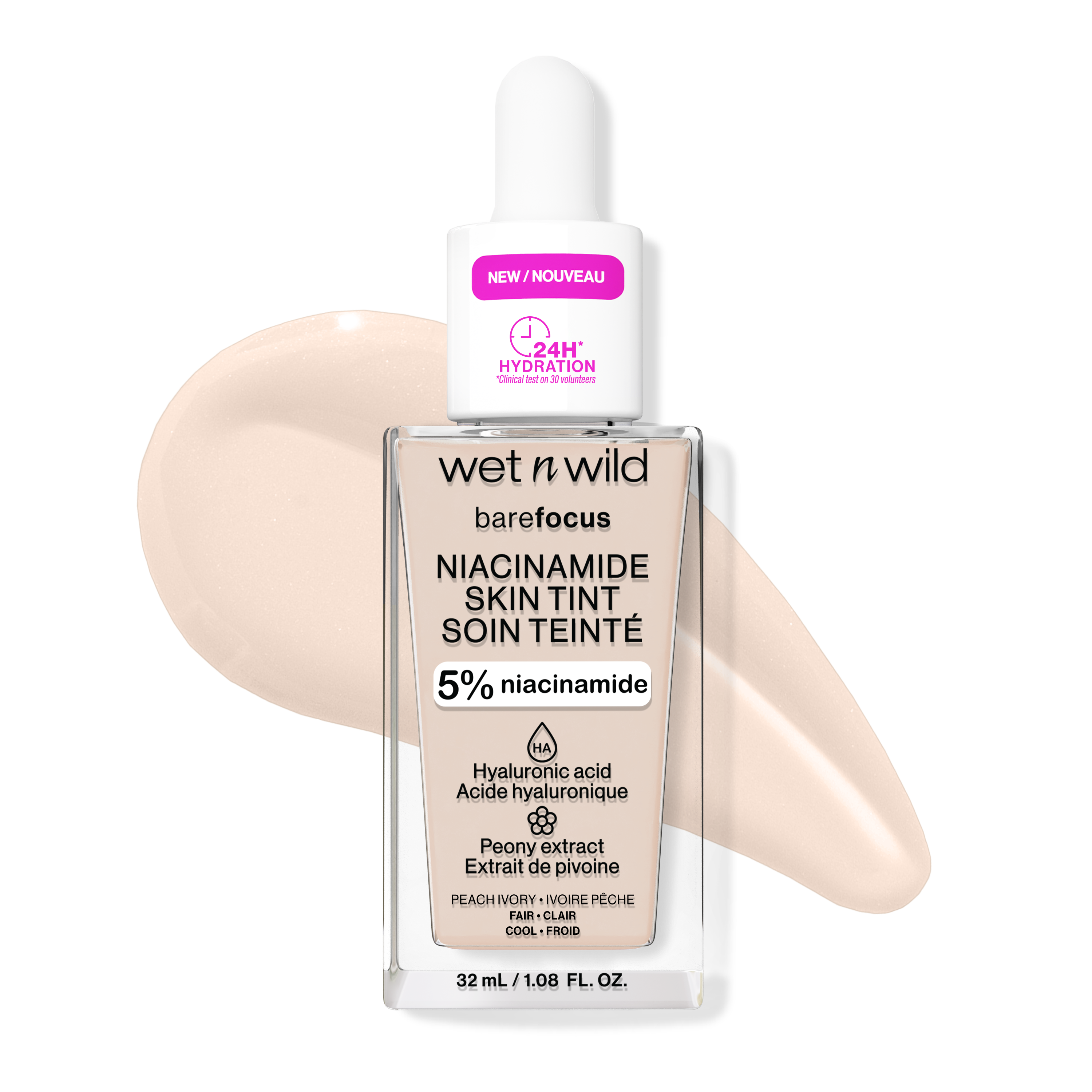Bare Focus Niacinamide Skin Tint | Peach Ivory