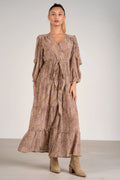Fall Paisley Maxi Dress